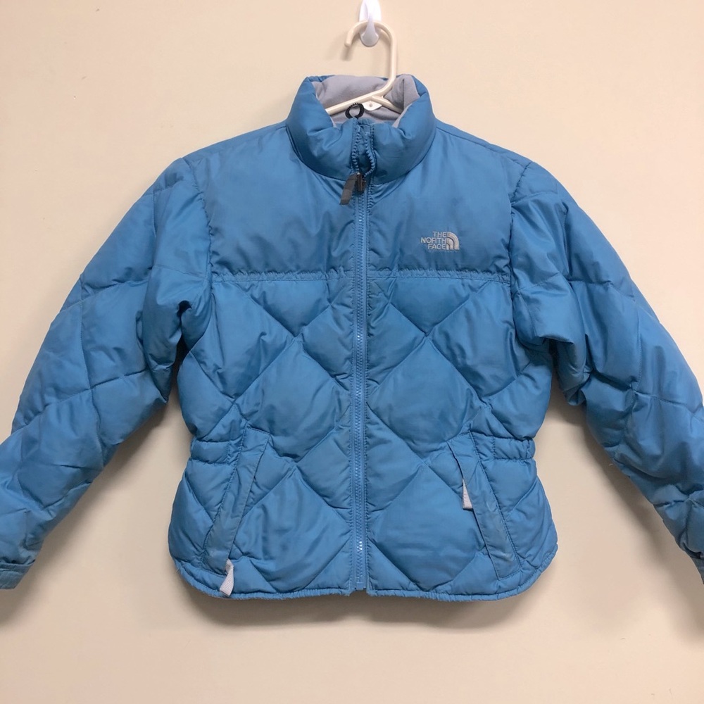 Blue North Face Puffer Jacket